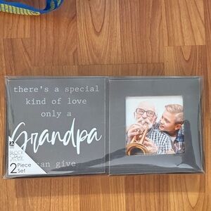 Black and White Grandpa Photo Frame Set